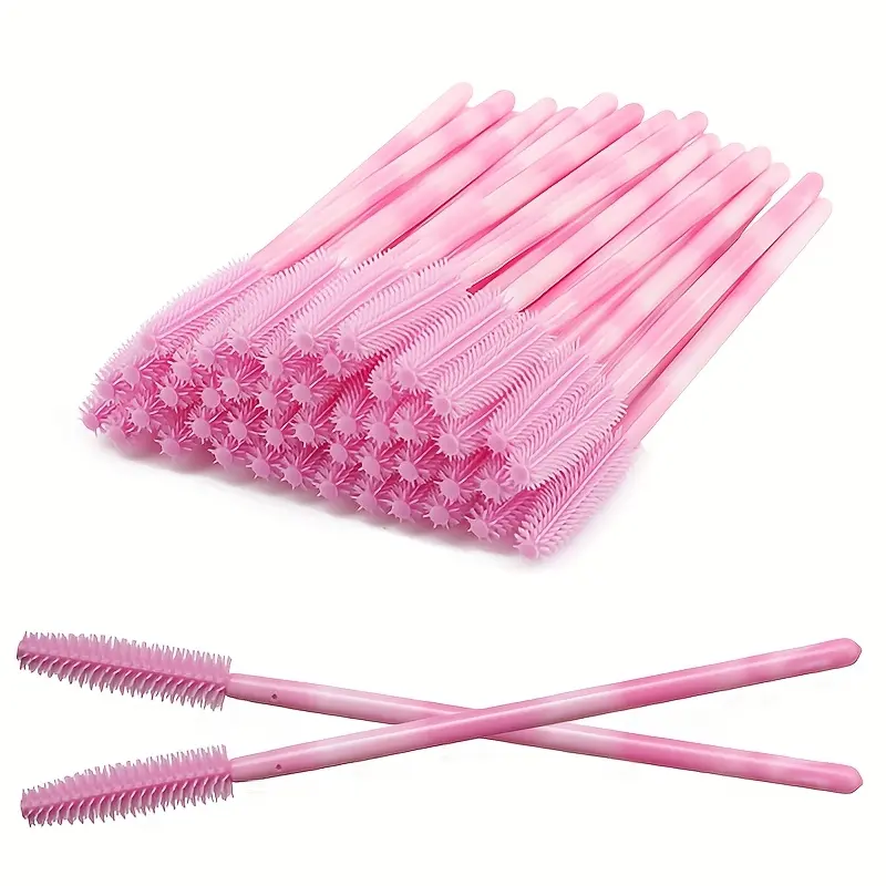 20pcs Silicone Eyelash Brush Rainbow Eye Lash Makeup Brushes Mascara Wands Microbrush Eyelashes Extension Beauty Tool Eyelash Tools Cosmetic Makeup Tool Makeup Accessories