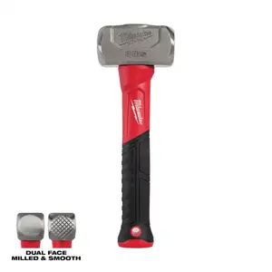 Milwaukee 3 lbs Fiberglass Drilling Hammer Hand Tool for Drilling Tasks Dual Face Milled Smooth Design 12" Handle Length