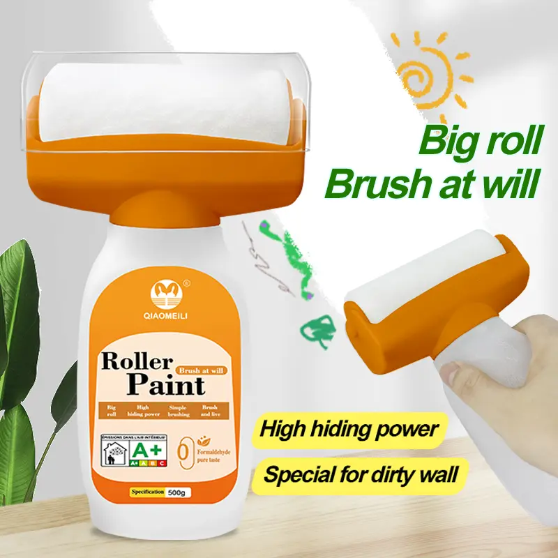 US Seller Wall Touch-Up Paint Roller, Quick-Dry DIY Paint for Scuffs, Marks and Small Wall Repairs