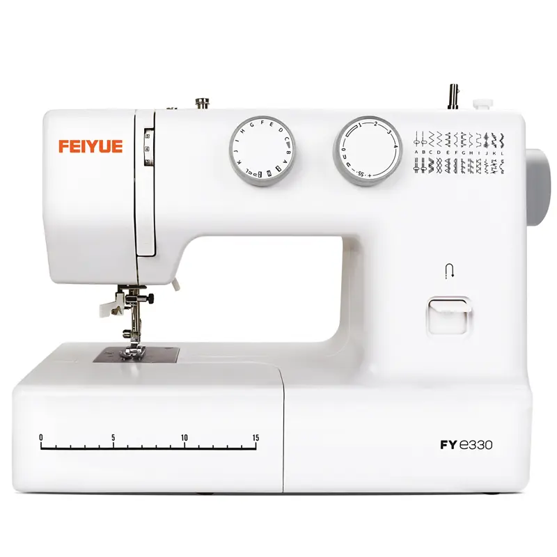 FEIYUE FYe330 Home Sewing Machine with Pedal - Heavy-Duty Stainless Steel Frame, Controllable Speed, 105 Stitch Applications, Powerful Servo Motor, Iron Compatibility, 5 Sewing Ft, Accessory Kit, 3 Pcs Needles, Single Unit for DIY Adults, Residential