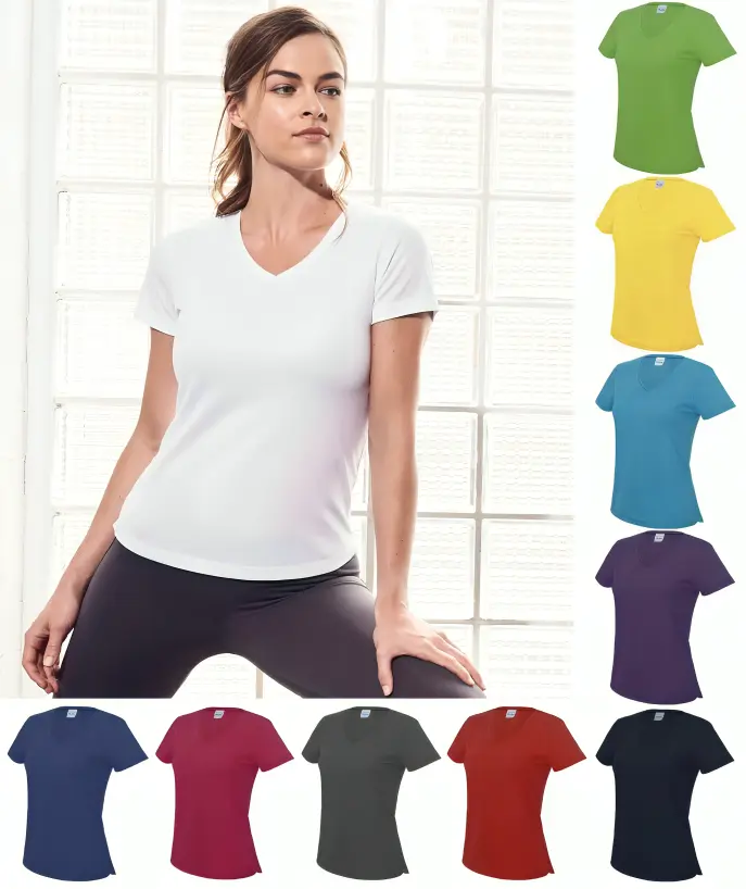 Gildan G500VL Heavy Cotton V-Neck T-Shirt, Soft Relaxed Fit Shortsleeve Top with Durable Stitch for Everyday Wear, Satin, Basic, Cap, Fitted, Lady, Style, Women, Sideseam Cut, Solid Colors, Modern, Casual, Comfortable, Cap Sleeve