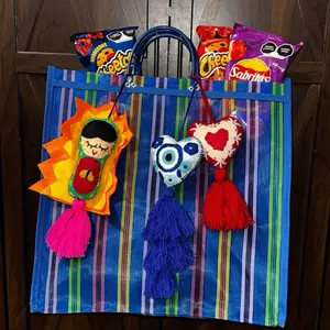 Mexican Felt Virgin Mary Tassel Purse Charm 10inch