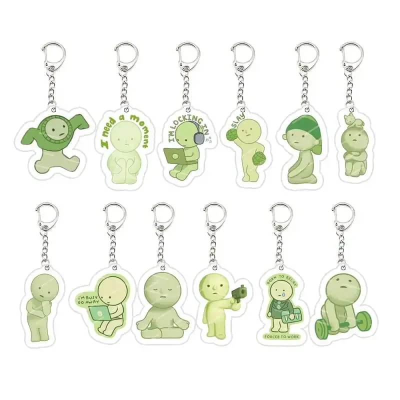 Acrylic Smiski Keychain for Accessories Bag Smiski Key Chain Key Ring Fans Gifts - Unique Keychains for Personal Style, Cute Keychains for Bags and Keys