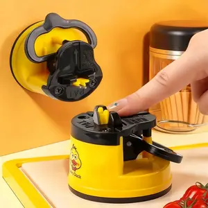 TikTokShopBlackFriday Mini Suction Cup Knife Sharpening Tool, Compact & Easy to Use Tungsten Steel Manual Sharpener for Household Kitchen Knives & Fruit Knifes,Adsorbable Knife Sharpener