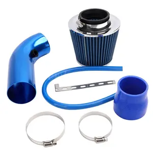Car Cold Air Intake Filter Induction Pipe Power Flow Hose System Kit Aluminum
