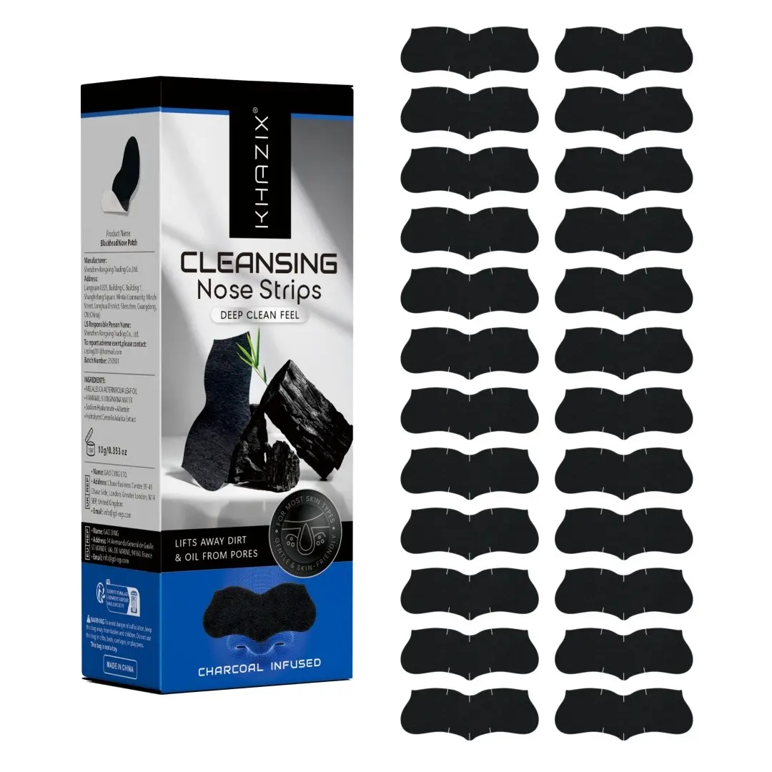 Charcoal Non-Woven Nose Strips, Nose Strips For Pores, Nasal Patch, Nose Pore Patches, Deep Cleansing Pore Strips for Blackhead Removal, Oil Control & Pore Minimizing, 10/30/50pcs