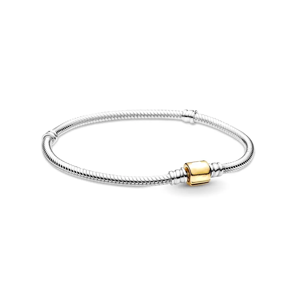 LEYEHOPE Modern Snake Chain Bracelet in Sterling Silver, Sleek & Elegant Fine Jewelry with Barrel Clasp for Women, Beautiful Bracelets, Chain Bracelets & Bangles
