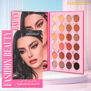 IGOODCO Glam Pack Glitter Eyeshadow Palette IG3166 Highly Pigmented 24 Color Pearlescent Matte Makeup Plate for Stage & Everyday Use