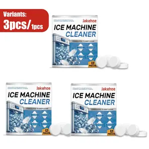 Ice Machine Cleaner Maker Descaler - 12/24/36ACTIVE Clean Tablets Compatible with Frigidaire, Opal, GE Profile, Kitchenaid, Nickel Safe Scale Remover for Countertop, Nugget Ice Makers Bulk 1 Year Supply