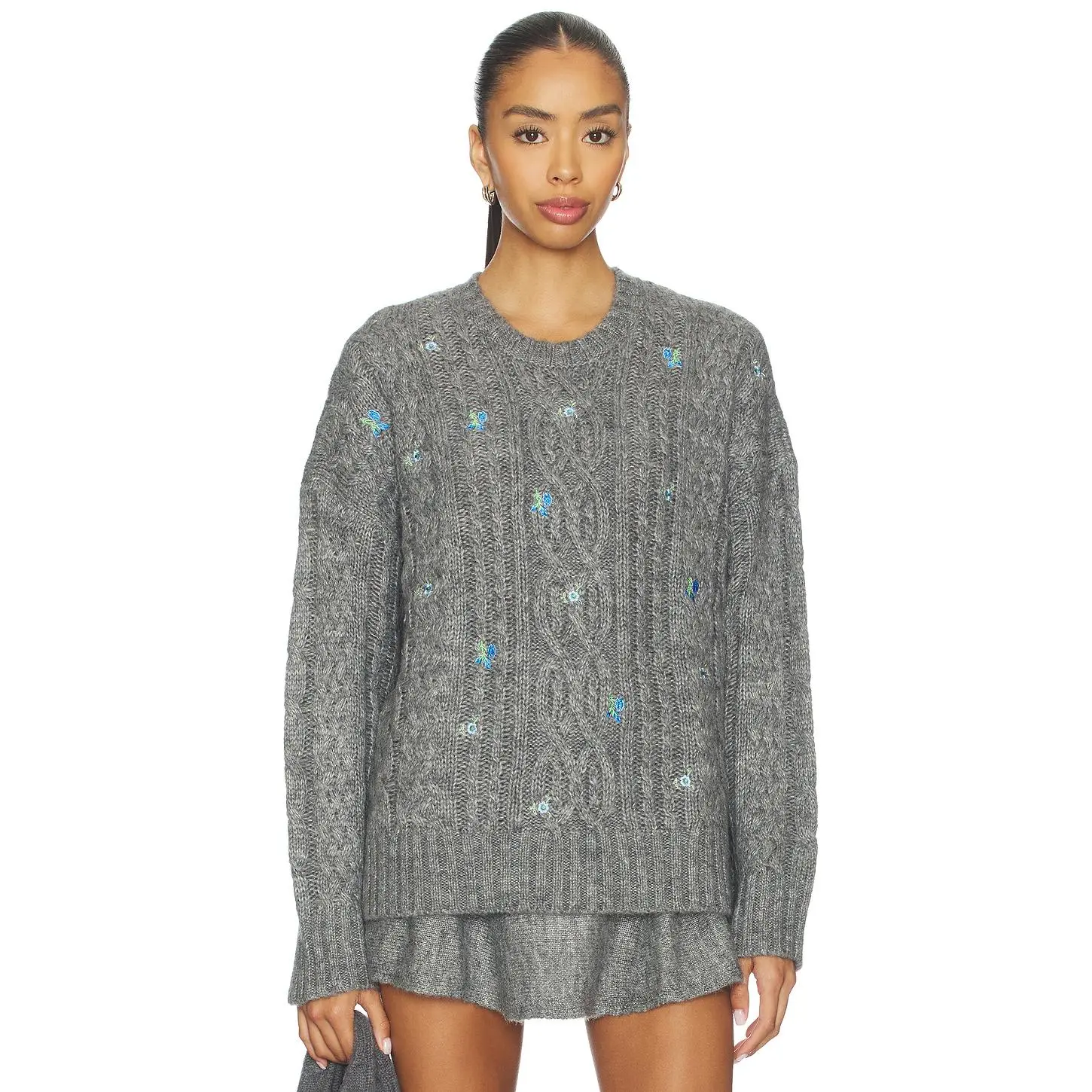 GUIZIO Etta Jumper in Medium Heather Grey