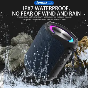 ipmax Portable Bluetooth Speaker Waterproof IPX7 Shower Speaker 10 Hours Playtime HiFi Loud Wireless Stereo for Smartphone Audio Gift Party Outdoor