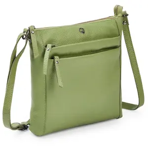 Crossbody Bag For Women Trendy Real Leather Purse Small Soft Pebbled Handbags Crossover Shoulder Pocketbook