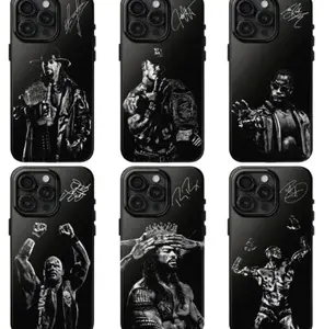 WWE All Legends Signature Phone Case, Legendary Wrestler Collection, Iconic Wrestling Star Black Phone Cover, Compatible with iPhone X, 11, 12, 13, 14, 15, 16, 17 & more