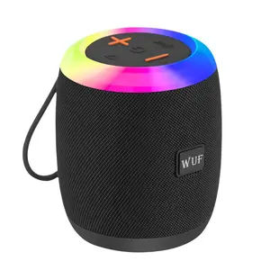 WUF Portable Bluetooth Speaker, Wireless Subwoofer with Stereo Loud Sound & Super Heavy Bass, RGB Light Effects, Supports TF Card & USB Drive – Ideal for Office, Travel, Home, Party, Camping & Holiday Gift.