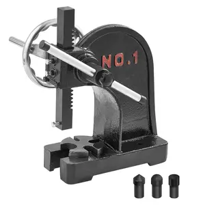 VEVOR Arbor Press, 1 Ton Manual Arbor Press with Handwheel, 5.9 Maximum Height, Cast Iron Heavy-duty Manual Desktop Arbor Press, Precision Hand Press for Stamping, Bending, Stretching, Forming