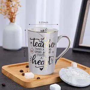 Best Teacher Appreciation Gift for Women Men - Funny Graduation Retirement Gift with 14oz Grey Coffee Mug, Gold Print, Gift Boxed Drinkware Cup Washable Ceramic anniversary gift horror gifts horror gifts