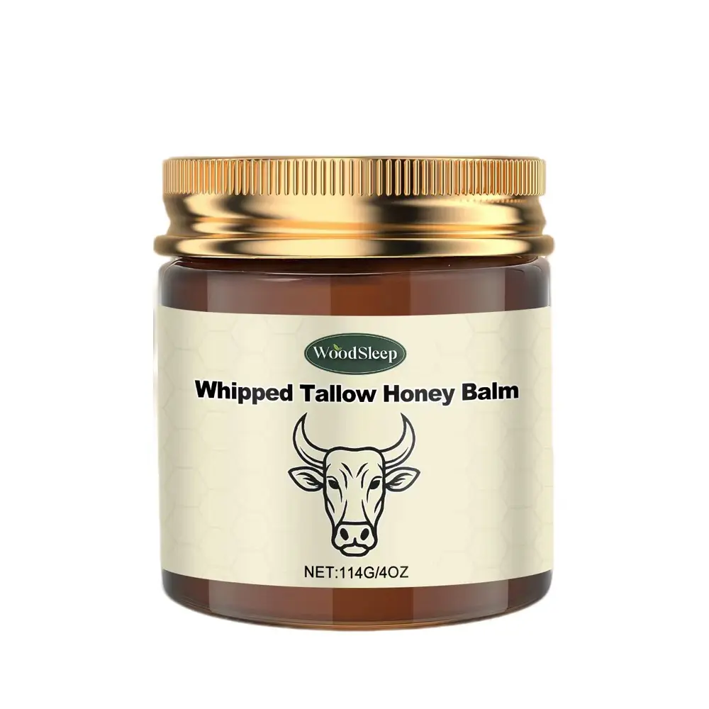 Tallow Honey Balm with Lavender, Whipped Grass-Fed Moisturizer for Hydrating & Firming Body Care, All-Natural Smooth Skin Routine, 4 Oz, Handmade, Soft Skin, Adults, Biodegradable, Honey‑Rich Balm