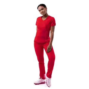 Modern V-Neck Scrub Top by Adar XXS-3XL / APPLE