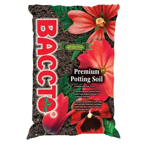 Michigan Peat Baccto All Purpose Premium Potting Soil with Perlite, 25 Pounds