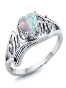 Women's Elegant Heart & Letters Mom Design Ring, Fashion Retro Ring for Women for Party, Daily Decor, Trendy All-match & Exquisite Vintage Jewelry for Birthday Gift, Heart Signet Ring, Vintage Rings