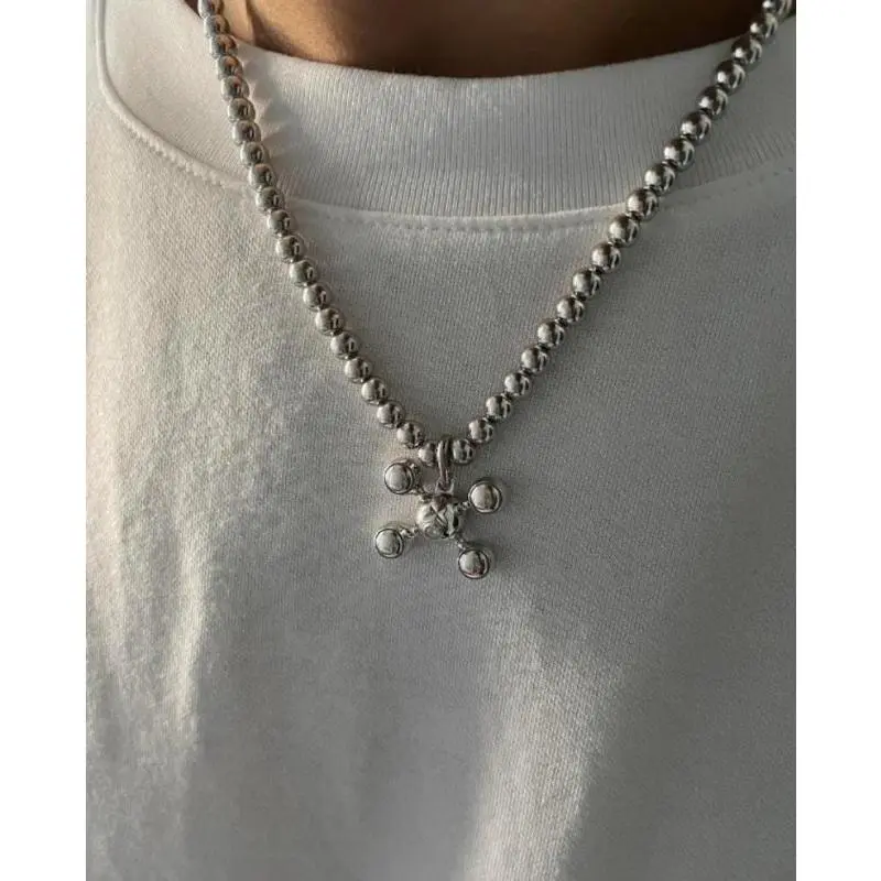 Homer ball leg necklace unisex fashion necklace small steel bead necklace tiktokshopspringglowup,summervibes,summerwins campingessentials