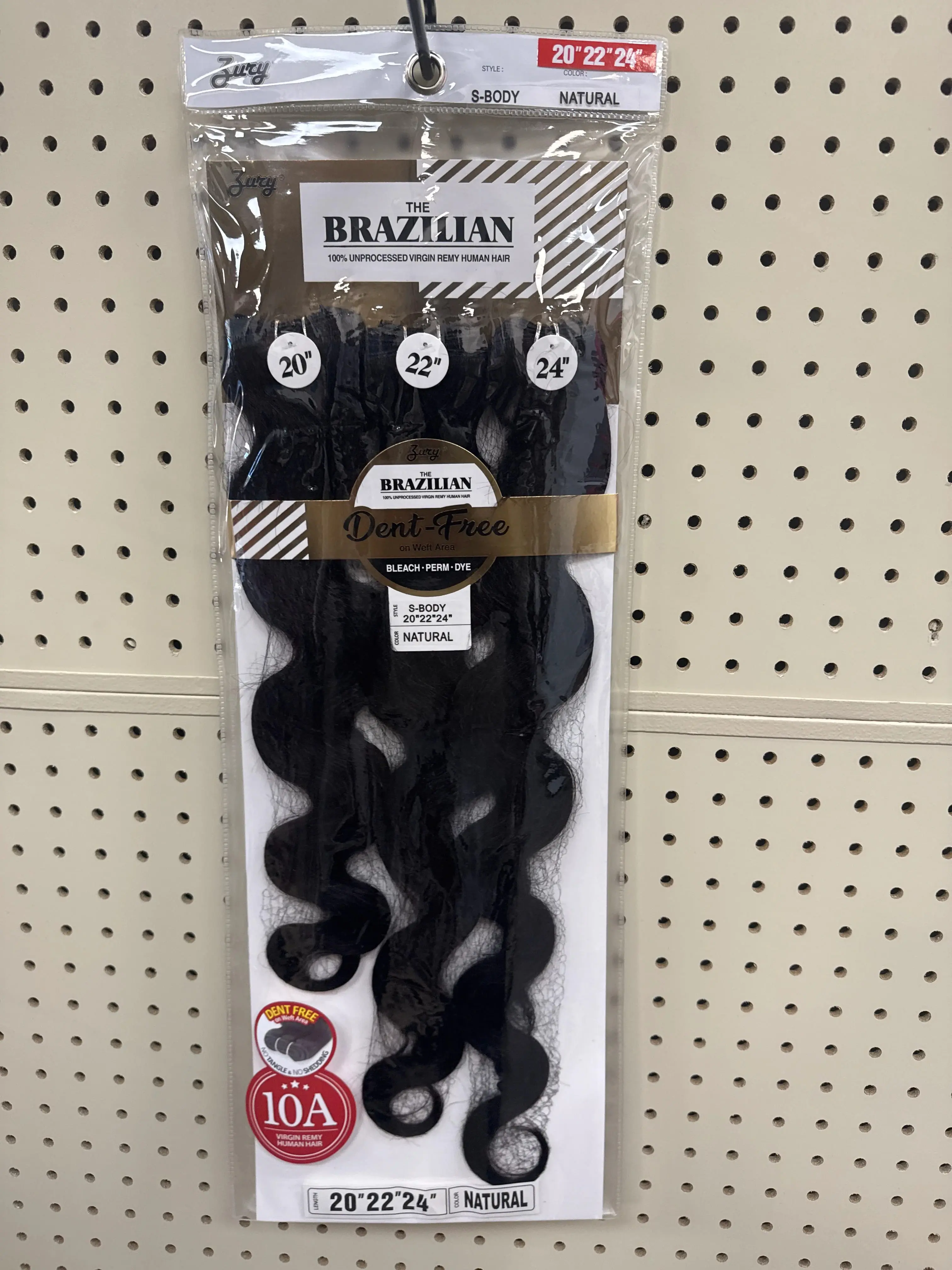 ZURY Brazilian Unprocessed Human Hair Extensions 100% Natural 20" 22" 24" Lengths 10A Grade Soft Silky Texture Lightweight Styling Friendly