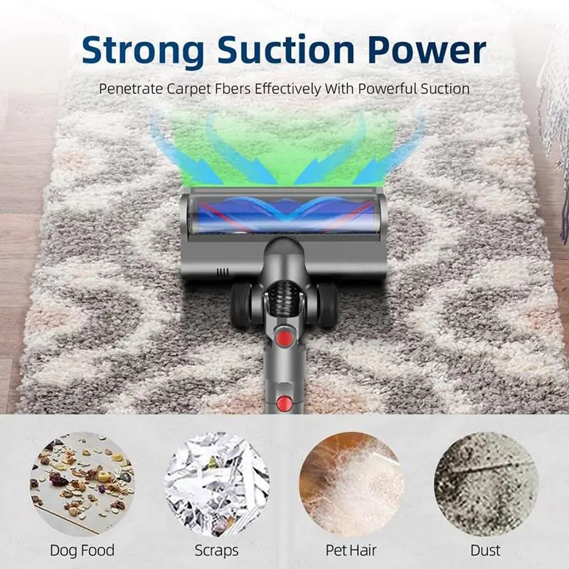 For Dyson Head Replacement Parts V12 Detect Slim V10 Digital Slim Cleaning Head with Green LED Light for Carpets Clean