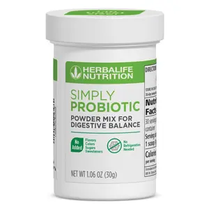 Herbalife Simply Probiotic Powder Mix for Digestive Balance - 1 Billion Active Cultures, Non-GM, Zero Calories, Portable Supplement