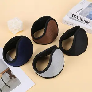 2026 New Arrival Set of 4 Fleece Earmuffs - Adjustable, Soft Lining, Unisex Ear Protectors, Warm Cold Weather Sports & Outdoor Accessory, Black Friday Christmas Gift