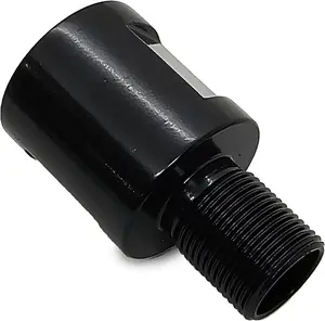 1/2-28 Male to 5/8-24 Female Adapter Enhancement Device Steel CNC Machined Black