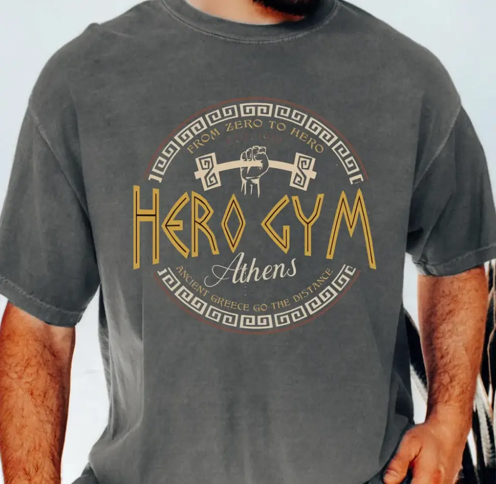 Hercules Hero Gym Zero to Hero,  Vacation Shirts for Men, Gift for Boyfriend Unisex Graphic Tee