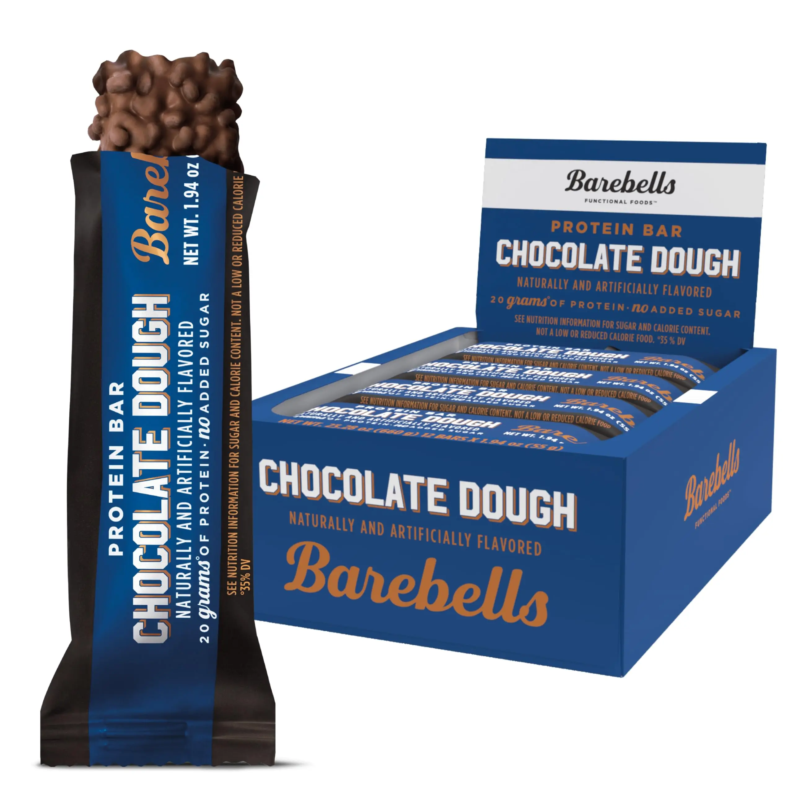 Barebells Chocolate Dough Bar 12 Per Box