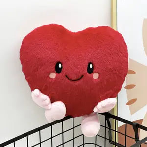 Valentine's Day Gift Decoration, Cute Hand-Held Heart Plush Toy Doll, Adorable Valentine Decor, Perfect Gift for Loved Ones, Soft Cuddly Gift