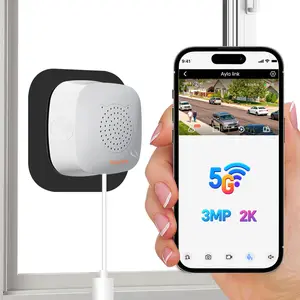 Ayla Link 3MP 2K Window Security Camera, Color Night Vision, Auto Zoom, 2.4GHz/5GHz WiFi Indoor Camera for Home Security, Person & Motion Detection, SD Card Storage (Not Included), 24/7 Recording, Easy Setup