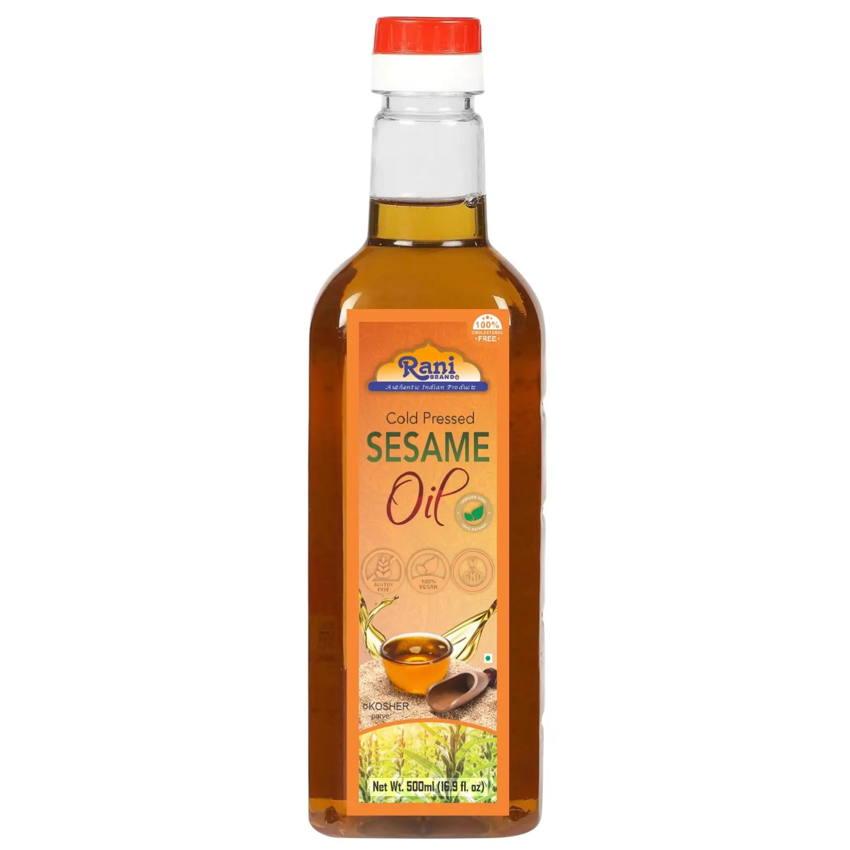 Rani Sesame Oil 16.9 Ounce (500ml) Cold Pressed | 100% Natural | NON-GMO | Kosher |  Vegan | Gluten Free