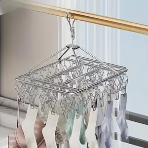 Multi clip style air hangers, sock drying racks, solid thick household sock clips, underwear and sock balcony drying racks, Windproof Drying Hanger