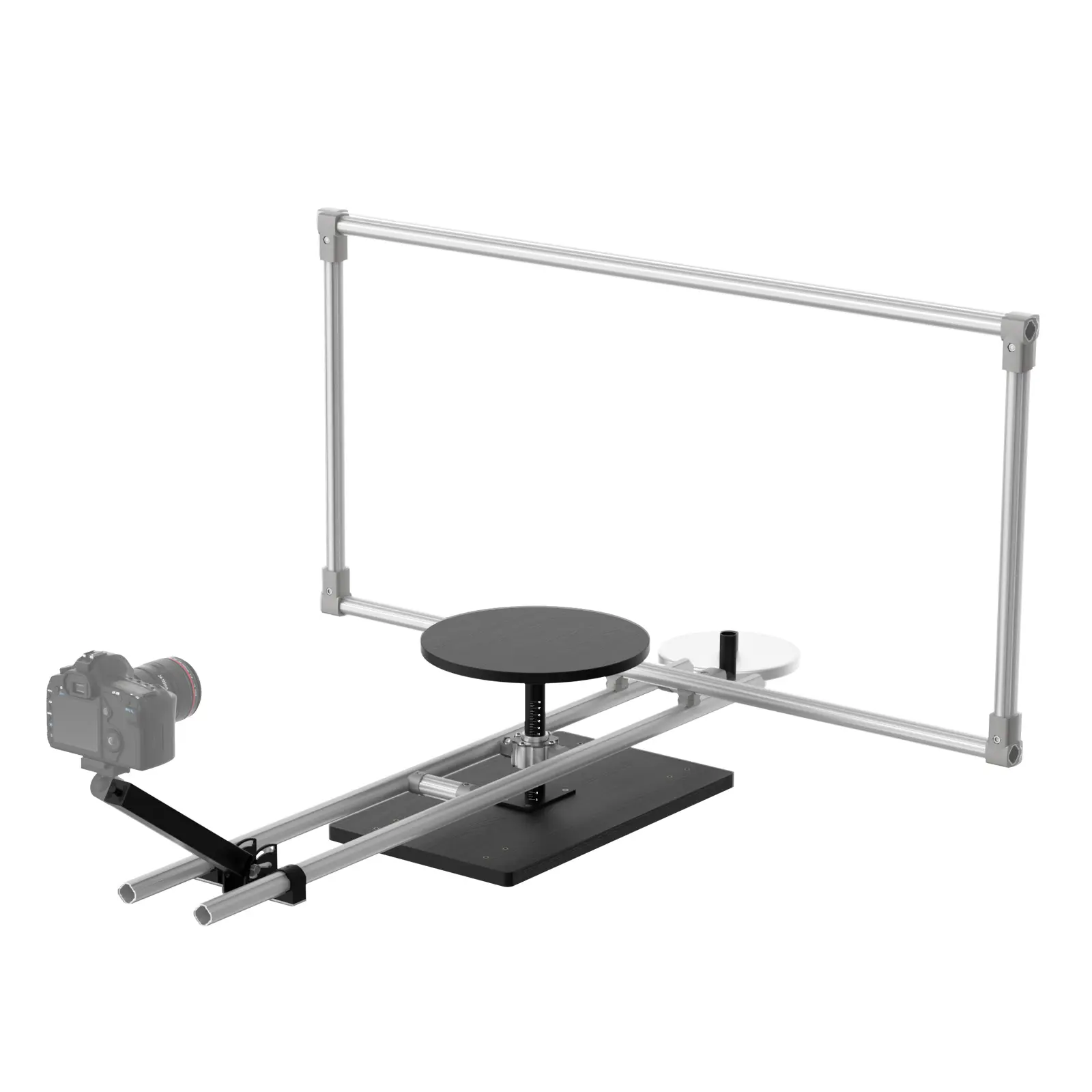 RAUBAY Lite Version 360-Degree Spinner Professional Camera Slider - Lightweight Camera Accessory for 3D Scanning, 4.4lb/2kg Load, 17.6lb/8kg Support, Includes Wood Screws