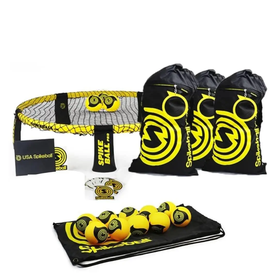 Spikeball Club Starter Pro Bundle Pack - 3 Sets, 10 Extra Balls, Golf Ball