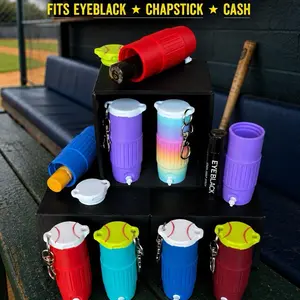 Baseball & Softball Cooler Keychain Holder | Chapstick, Eyeblack , Cash Storage | 3D Printed Sports Bag Accessory Gift
