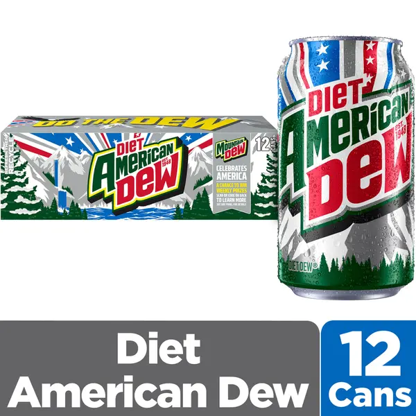 Mountain Dew Diet Citrus Soda, 12 fl oz, 12 Cans
