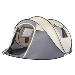 4 Person Easy Pop Up Tent Waterproof Automatic Setup 2 Doors-Instant Family Tents for Camping Hiking & Traveling