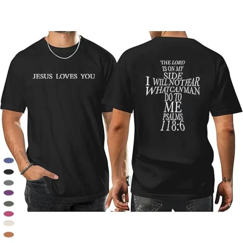 Christian Shirts for Men GOD is Good Graphic Tees Cross Bible Dove Jesus Religious Tshirt Retro Washed Tops