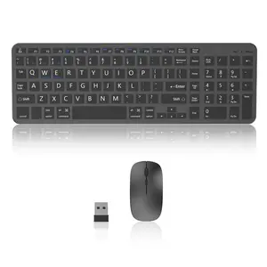 USB Wired Keyboard and Mouse Combo with 102 Keys & RGB LED Backlight for Gaming and Office Use on Desktop Computers