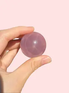 Natural Star Rose Quartz Sphere, High-Quality Madagascar Six-Star Flash Crystal Ball, Rare Gemstone for Love & Healing