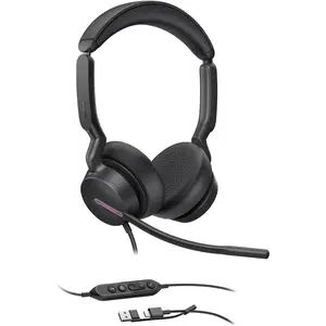 Yealink UH46 Dual Teams Wired On-Ear Stereo Headset with USB-C/USB-A Compatibility (1308182)