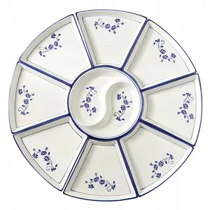 9-Piece and Porcelain Tableware Set, Ceramic Dinner Plates and Bowls for New Year Celebrations, Ideal for Family Gatherings and Special Occasions