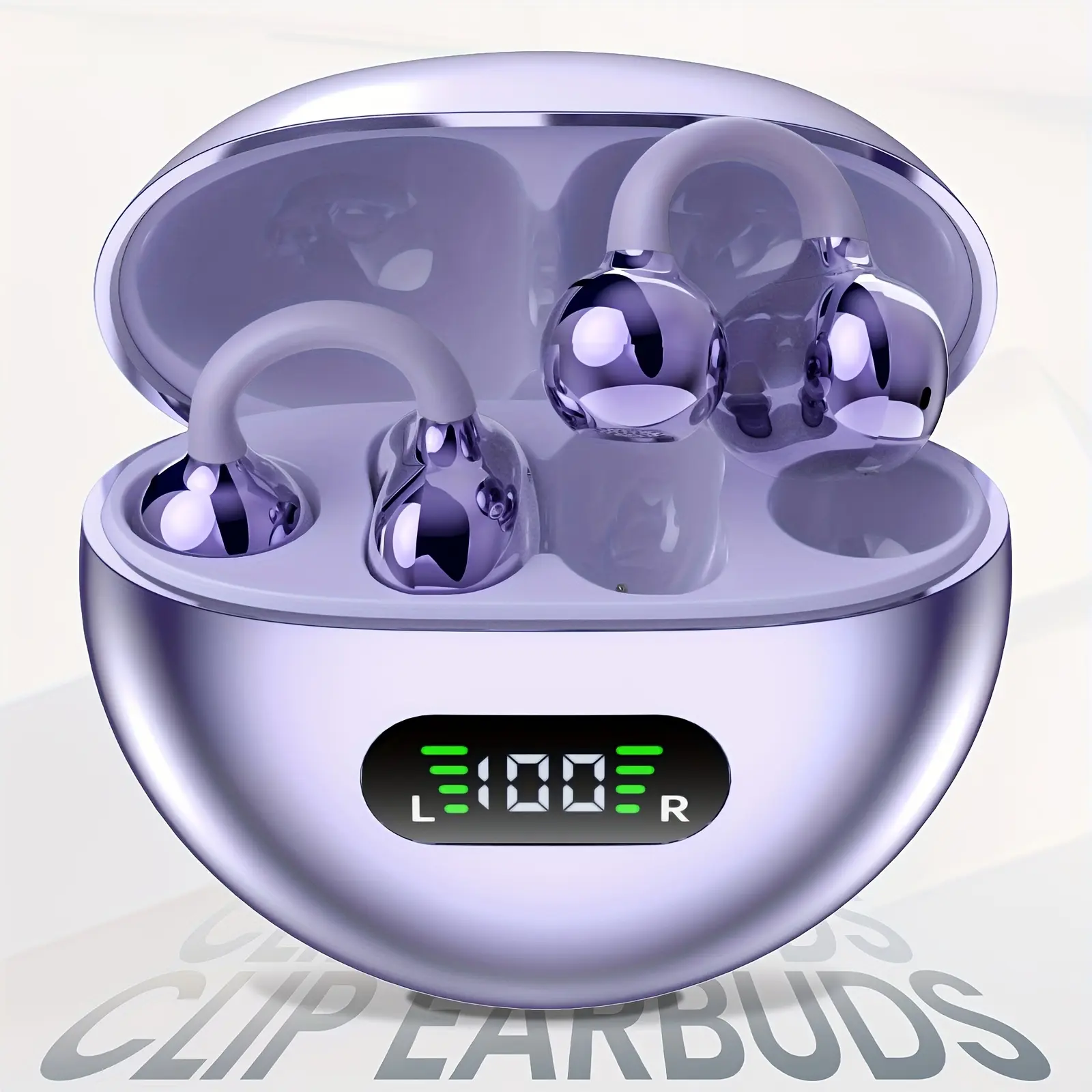 TEMPOMIND Q71 Outdoor Hook Earbuds, Electronic Audio Music Headsets with WiFi & Type-C Jack for Hiking, Running