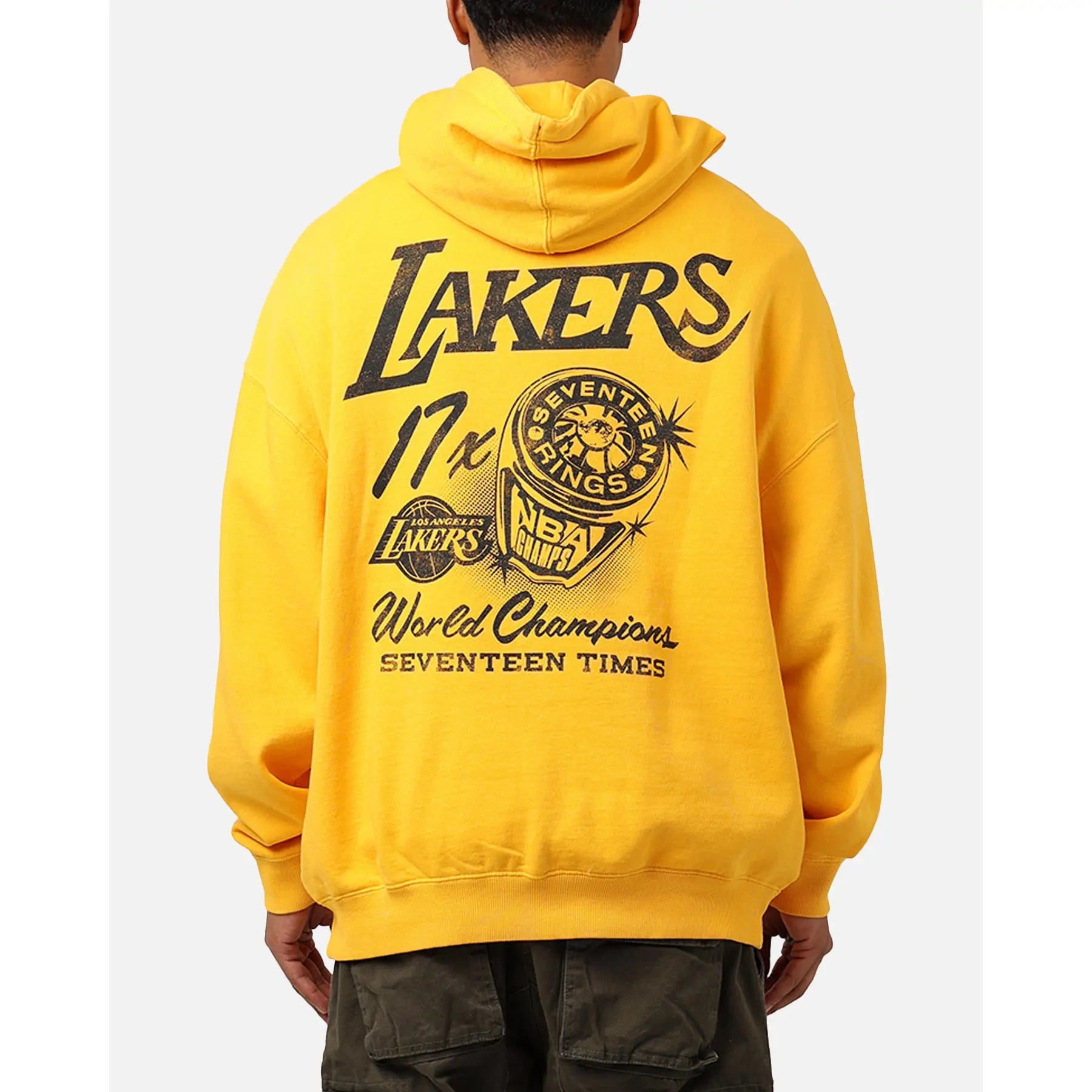 Mitchell & Ness Los Angeles Lakers Rings Hoodie Ochre