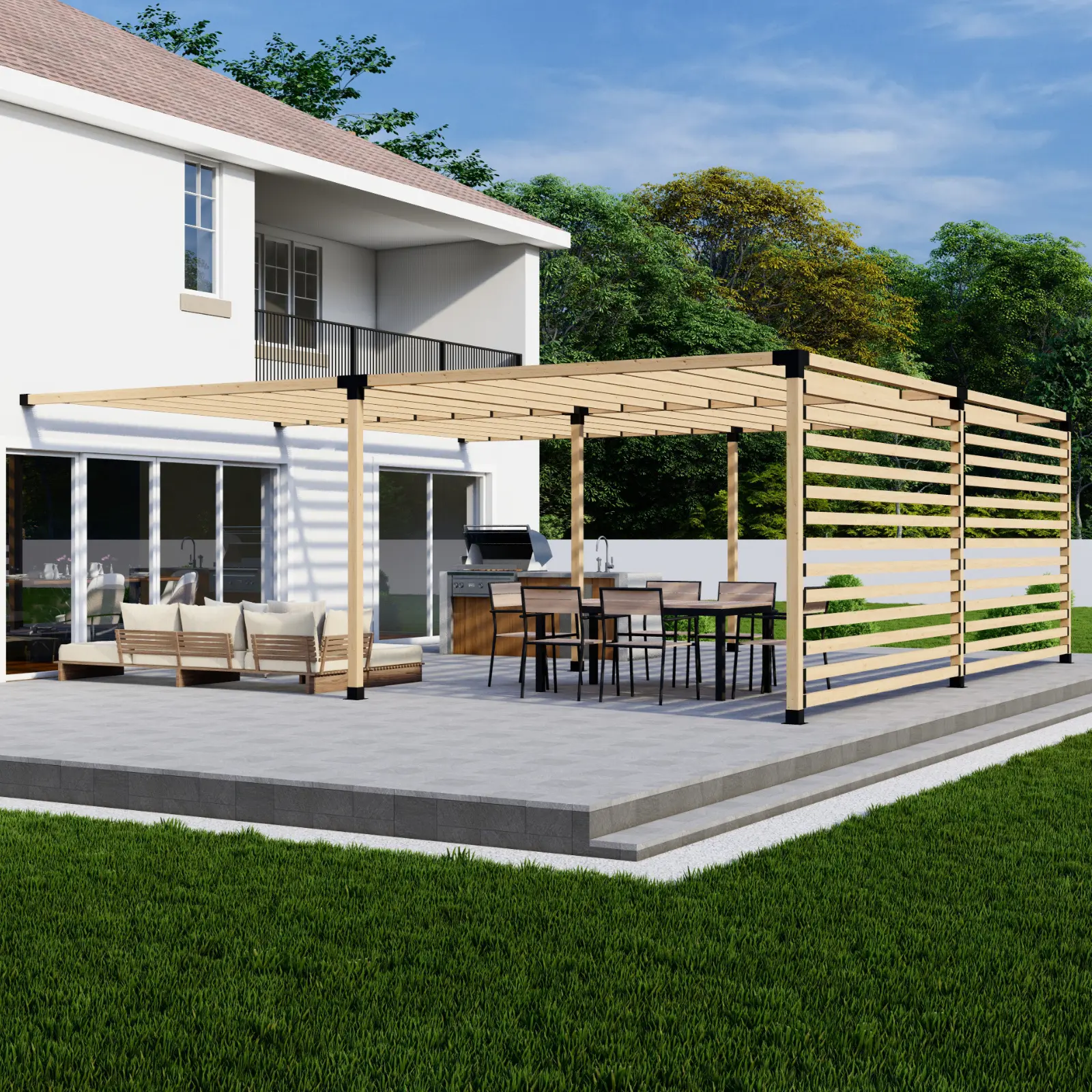 Attached Patio Pergola Kit Attached Patio Pergola Kit