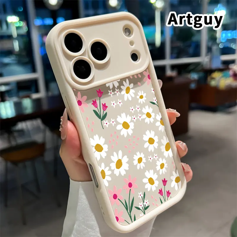 Floral Delight Pattern Smartphone Case for iPhone 17 Pro Max,16 Plus,15,14,13,12,11,XR,Air E - Full Coverage Armor, Lens Protection, Anti-Scratch Rugged Softcase for Handheld Cellphone Devices Boys